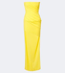Alex Perry Alex Perry Ruched mesh bustier gown