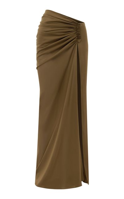 Alex Perry Alex Perry Ruched Powermesh Maxi Skirt