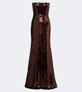 Alex Perry Alex Perry Sequined bustier gown