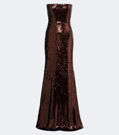 Alex Perry Alex Perry Sequined bustier gown