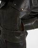 Alex Perry Alex Perry Shearling-trimmed cropped leather biker jacket - 5