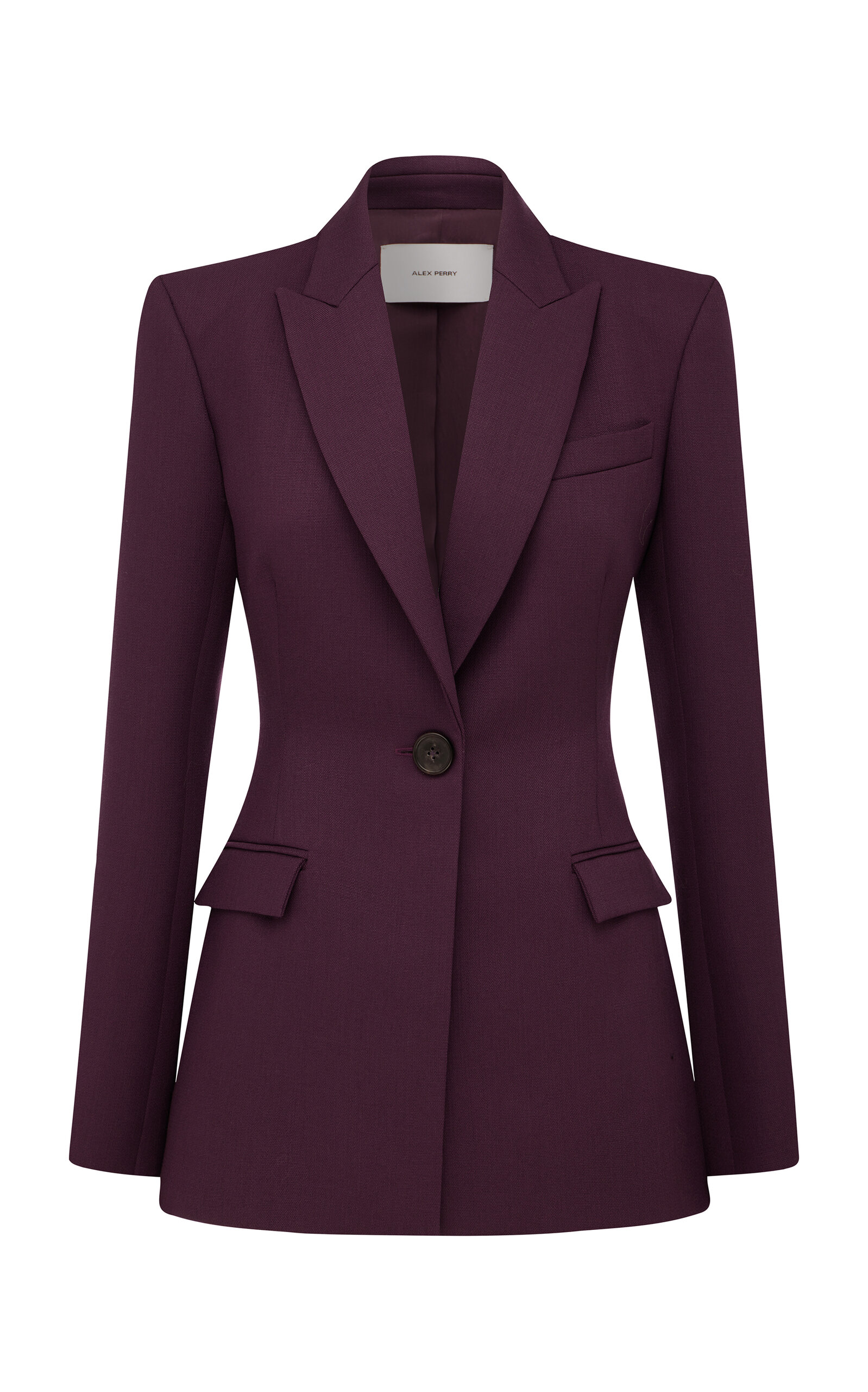 Alex Perry - Single Breasted Contour Blazer In Wool Suiting
