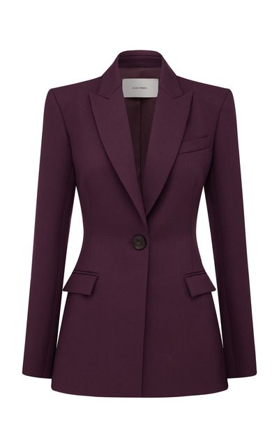 Alex Perry Alex Perry Single Breasted Contour Blazer In Wool Suiting