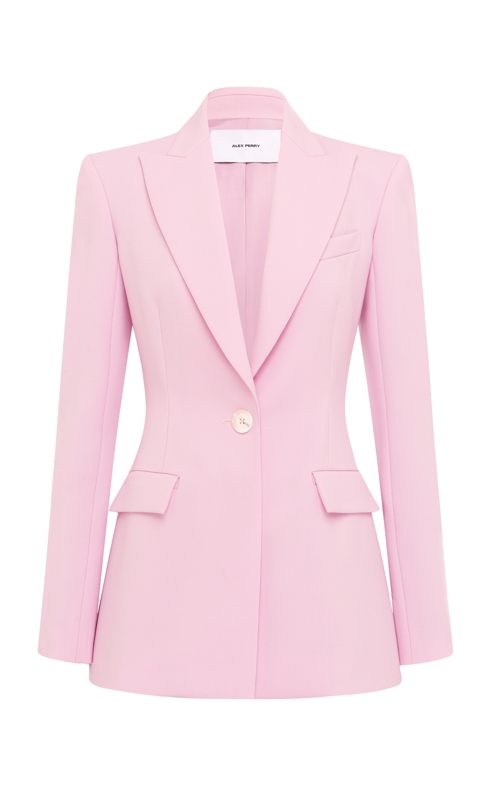 Alex Perry Alex Perry SingleBreasted VirginWool Blazer Light Pink UK 18