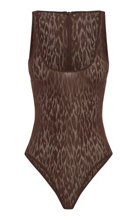 Alex Perry Alex Perry Singlet Leopard Lace Bodysuit