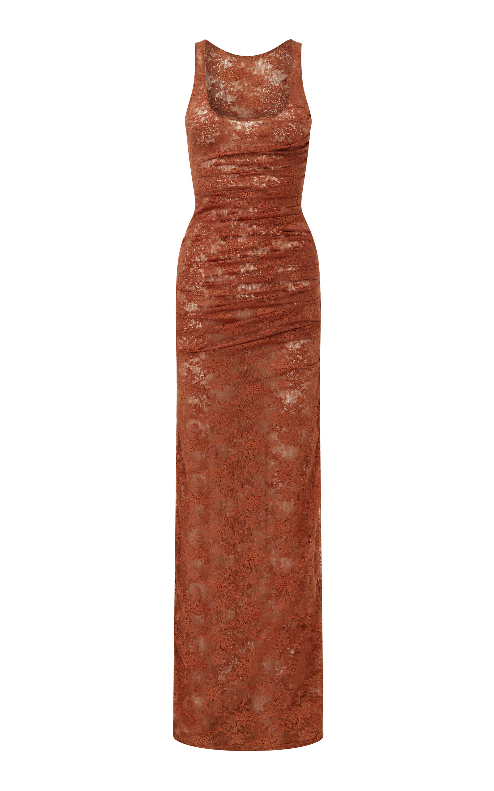 Alex Perry Alex Perry Singlet Sheer Stretch Lace Column Maxi Dress