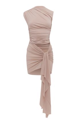 Alex Perry Alex Perry Sleeveless Draped Crepe Jersey Mini Dress