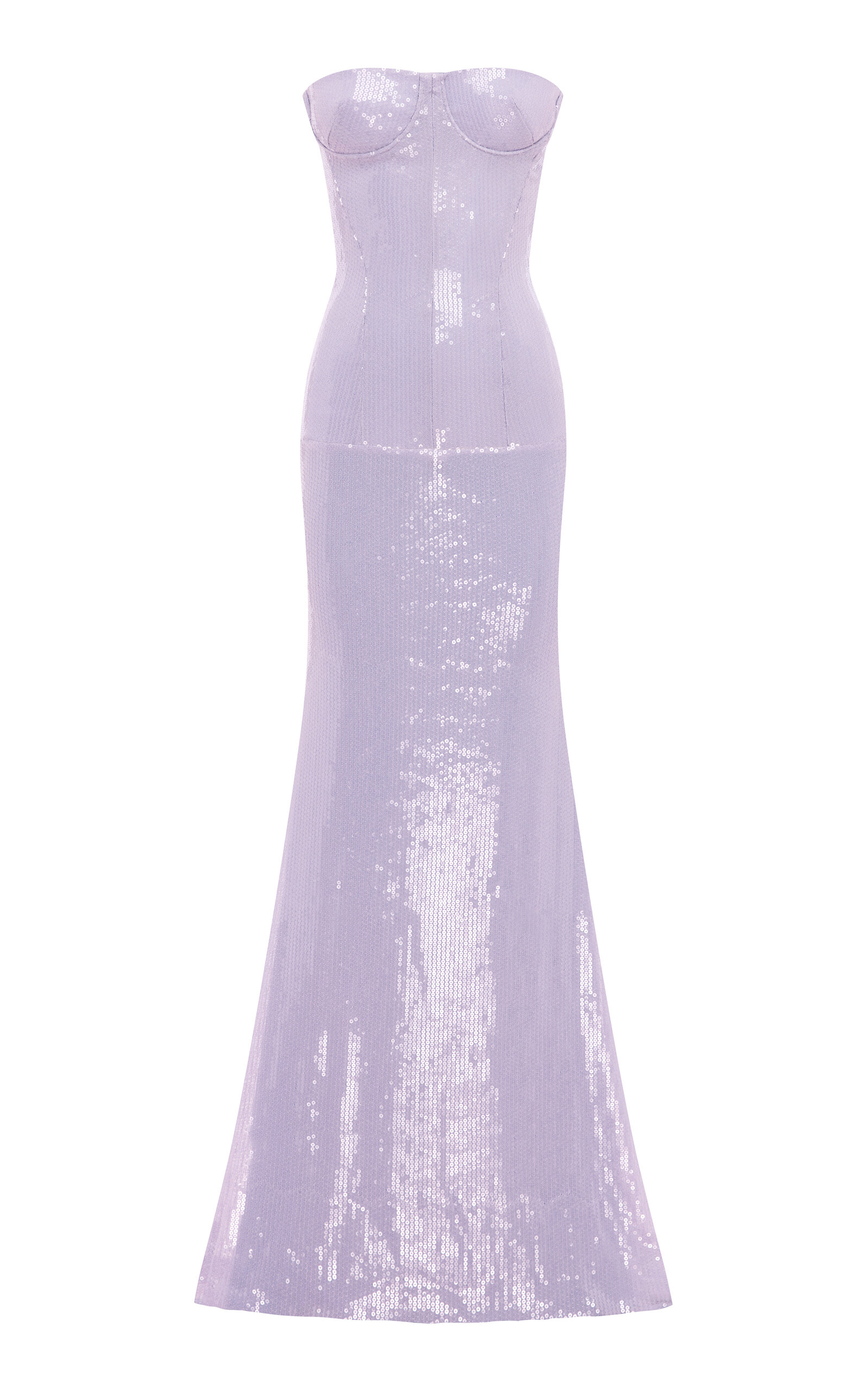 Alex Perry Alex Perry Strapless Cupped Sequin Mesh Gown