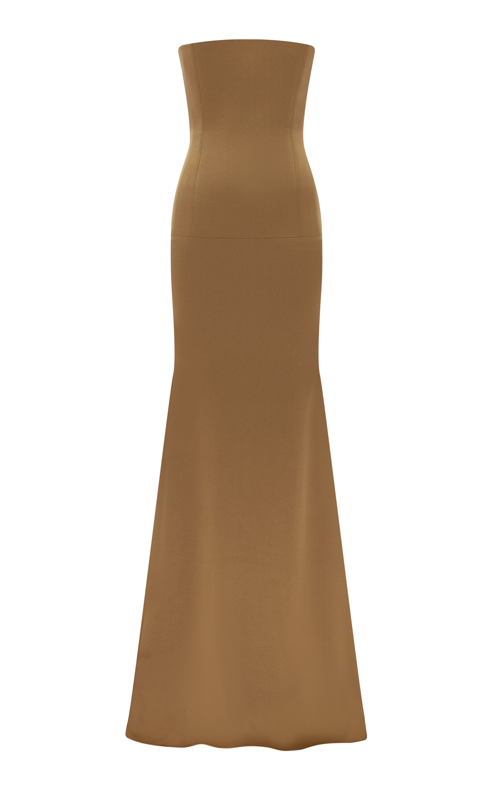 Alex Perry Alex Perry Strapless Longline Satin Crepe Gown