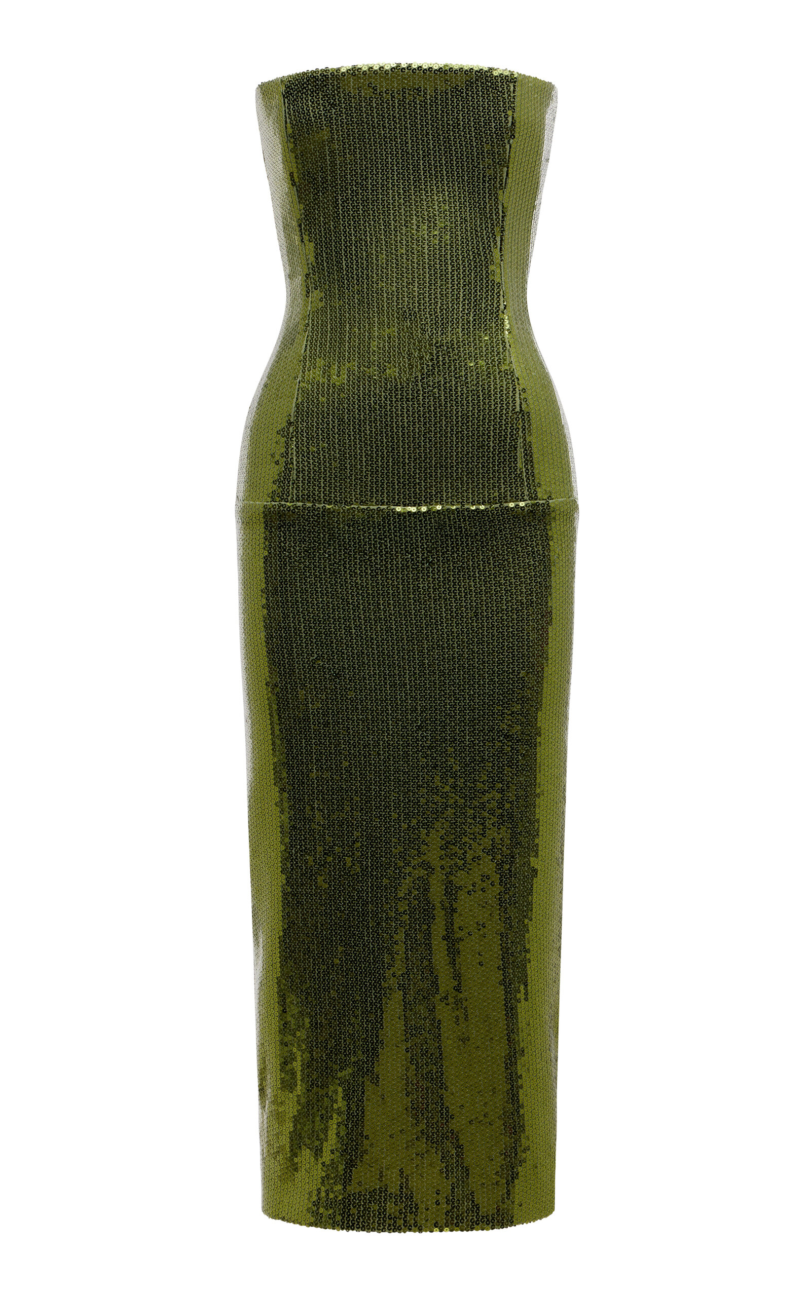 Alex Perry Alex Perry Strapless Sequined Mesh Midi Dress