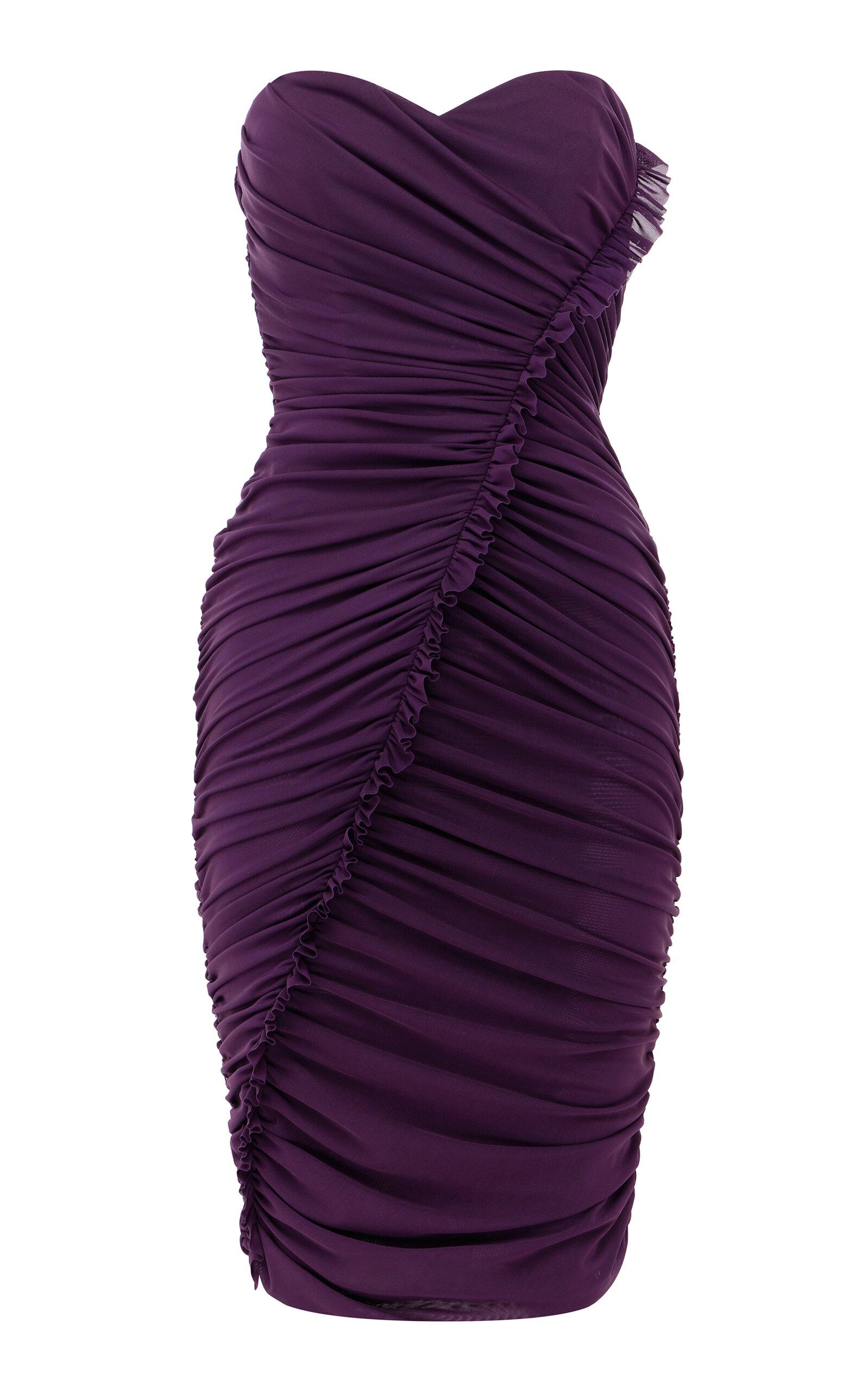 Alex Perry Alex Perry Sweetheart Ruffle Powermesh Mini Dress