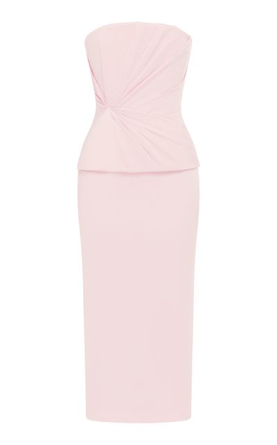 Alex Perry Alex Perry Twist Satin Crepe Midi Dress
