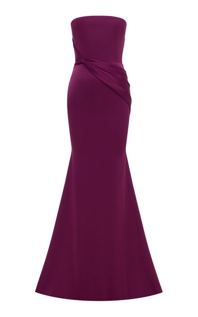 Alex Perry Alex Perry Twisted Draped Satin Crepe Gown