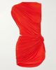 ALEX PERRY Asymmetric gathered cut-out jersey mini dress - 1