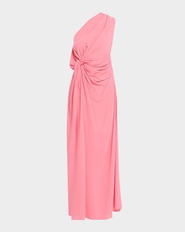 Alex Perry One-Shoulder Draped Silk Gown
