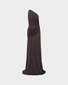 Alex Perry One-Shoulder Twisted Jersey Maxi Dress