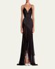 Alex Perry Plunging Panelled Silk Bikini Gown - 2