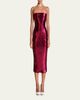 Alex Perry Strapless Sequined Mesh Midi Cocktail Dress - 2