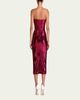 Alex Perry Strapless Sequined Mesh Midi Cocktail Dress - 3