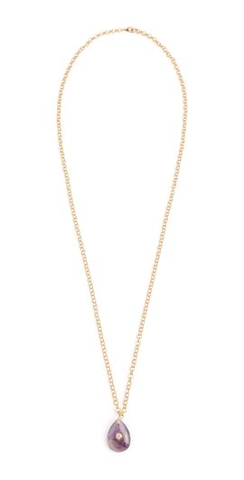 Alexa Leigh Alexa Leigh Celeste Pear Plum Necklace Purple One