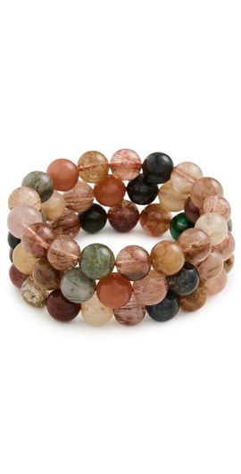 Alexa Leigh Alexa Leigh Natural Bead Bracelet Stack Natural One