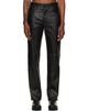 ALEXANDER DIGENOVA ALEXANDER DIGENOVA Black Leather Straight Trousers - 1