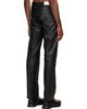 ALEXANDER DIGENOVA ALEXANDER DIGENOVA Black Leather Straight Trousers - 3
