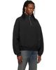 ALEXANDER DIGENOVA ALEXANDER DIGENOVA Black Stencil Logo Quarter Zip Sweater - 2