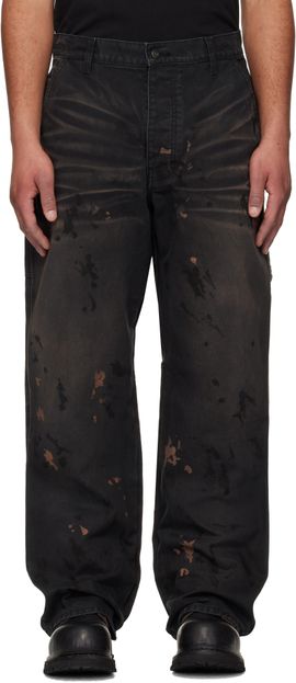 ALEXANDER DIGENOVA ALEXANDER DIGENOVA Black Underground Painter Trousers