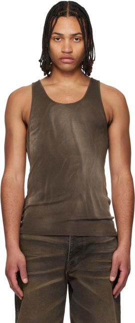 ALEXANDER DIGENOVA ALEXANDER DIGENOVA Brown Faded Tank Top