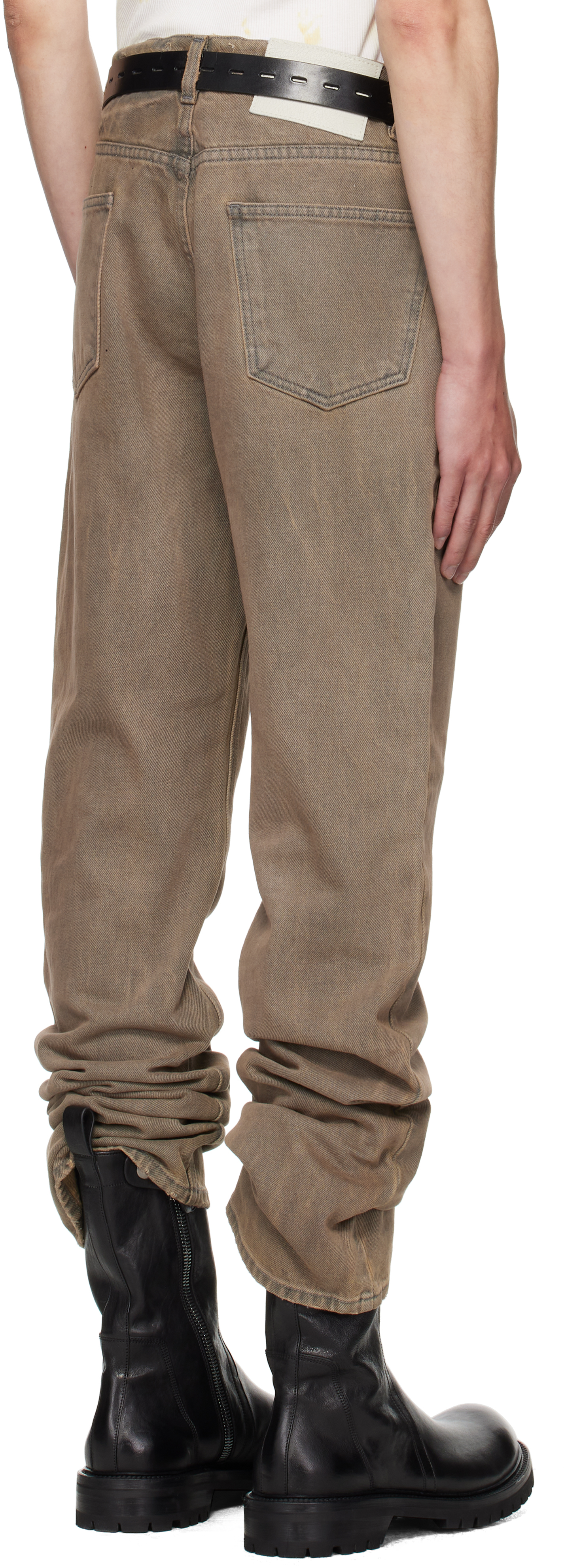 ALEXANDER DIGENOVA - Gray Straight Leg Duct Tape Jeans