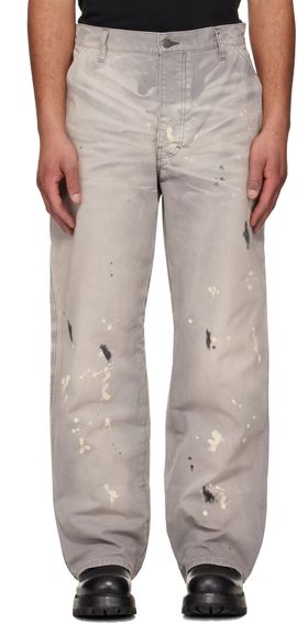 ALEXANDER DIGENOVA ALEXANDER DIGENOVA Gray Underground Painter Trousers