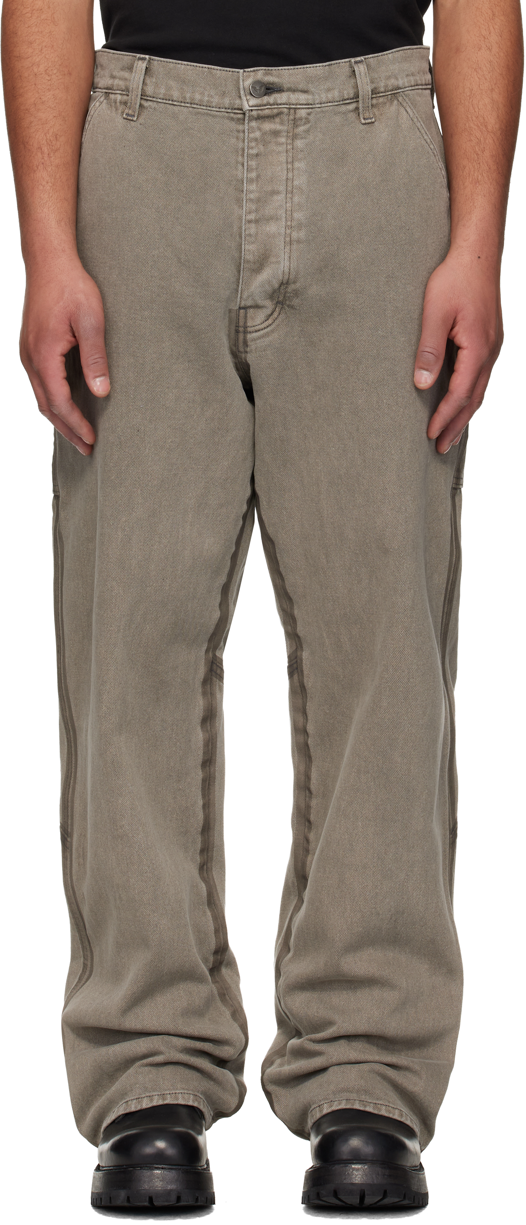 ALEXANDER DIGENOVA - Gray Underground Taped Seam Trousers