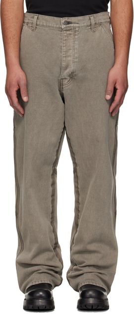 ALEXANDER DIGENOVA ALEXANDER DIGENOVA Gray Underground Taped Seam Trousers