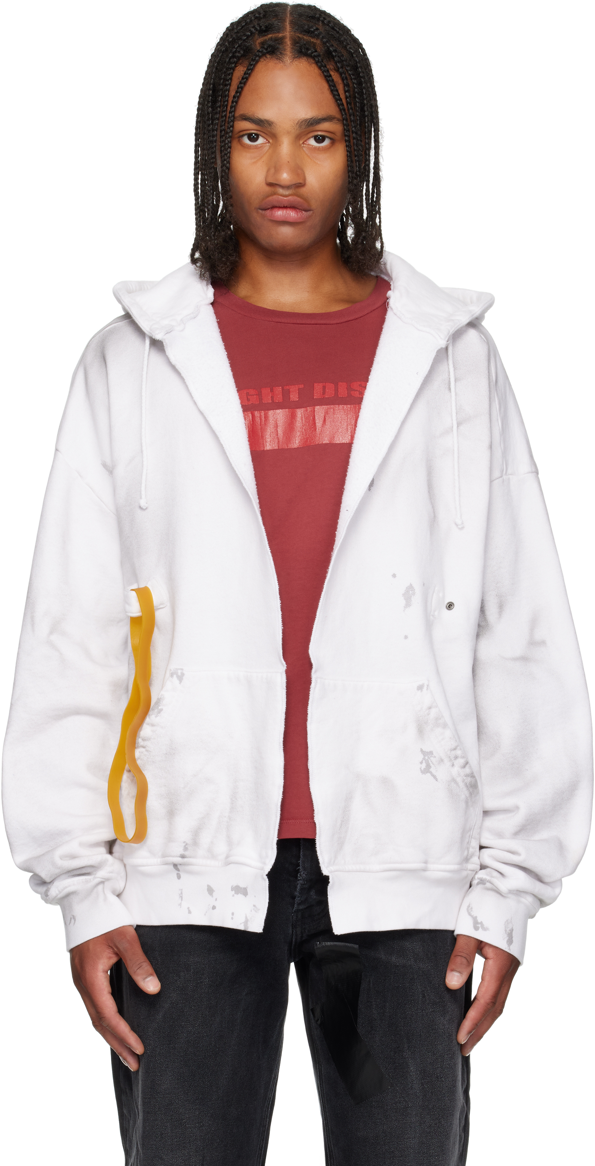 ALEXANDER DIGENOVA - Off-White Rubber Band Hoodie