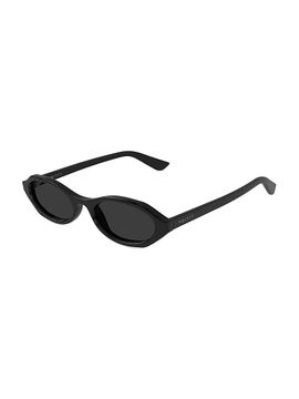 Alexander McQueen Women's Spike 51MM Oval Sunglasses