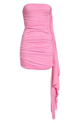Alexander Wang Alexander Wang Asymmetric Ruched Strapless Minidress