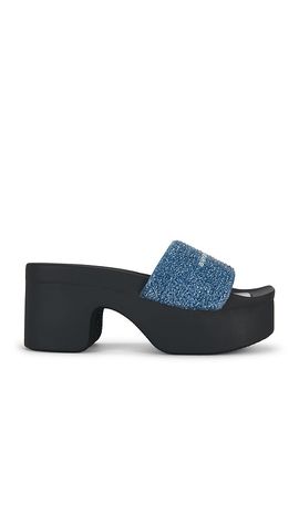 Alexander Wang Alexander Wang Aw Denim Hotfix Platform Slide Indigo