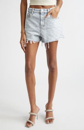 Alexander Wang Alexander Wang Bite Logo Cutoff Denim Shorts