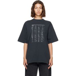 Alexander Wang Alexander Wang Black Crystal Hotfix Graphic T-shirt