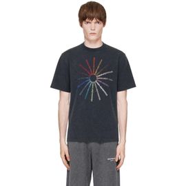 Alexander Wang Alexander Wang Black Crystal Hotfix Pinwheel T-shirt
