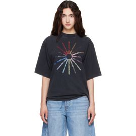 Alexander Wang Alexander Wang Black Crystal Pinwheel T-shirt