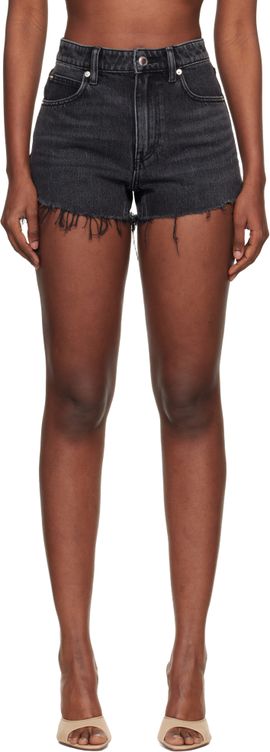 Alexander Wang Alexander Wang Black Denim Bite Shorts