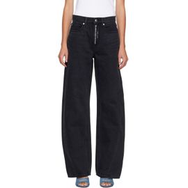 Alexander Wang Alexander Wang Black Float Hotfix Logo Fly Jeans