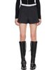 Alexander Wang Alexander Wang Black High-Rise Logo Elastic Shorts - 1