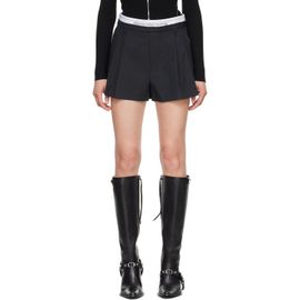 Alexander Wang Alexander Wang Black High-Rise Logo Elastic Shorts