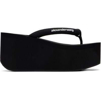 Alexander Wang Alexander Wang Black Jenna Thong Platform Healed Sandal