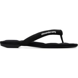 Alexander Wang Alexander Wang Black Jenna Tubular Flat Thong Sandals