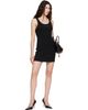 Alexander Wang Alexander Wang Black Racer Tank Jacquard Logo Minidress - 4