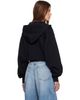 Alexander Wang Alexander Wang Black Rhinestone Drawcord Zip-Up Hoodie - 3